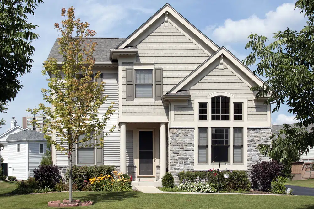 residential home with installed siding