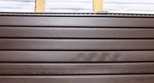 Brown plastic siding