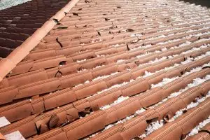 damaged tile roof