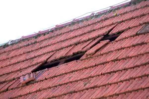 Damaged roof