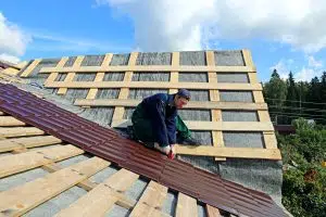a guy installing a roof