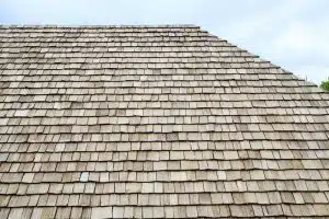 Installed Cedar shake roof