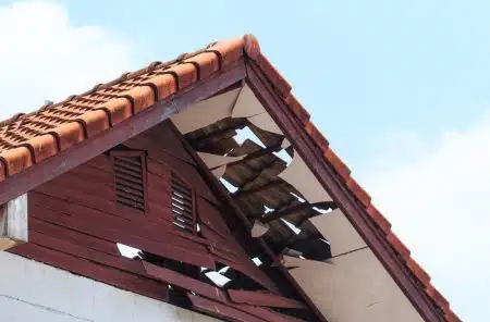 Broken Brown roofing