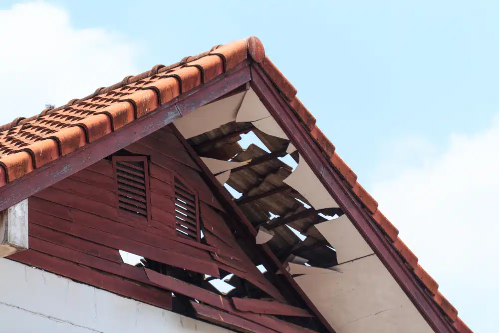 Broken Brown roofing