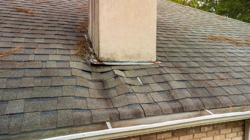 Roof damaged from water leak