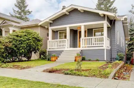 house with mixed siding materials