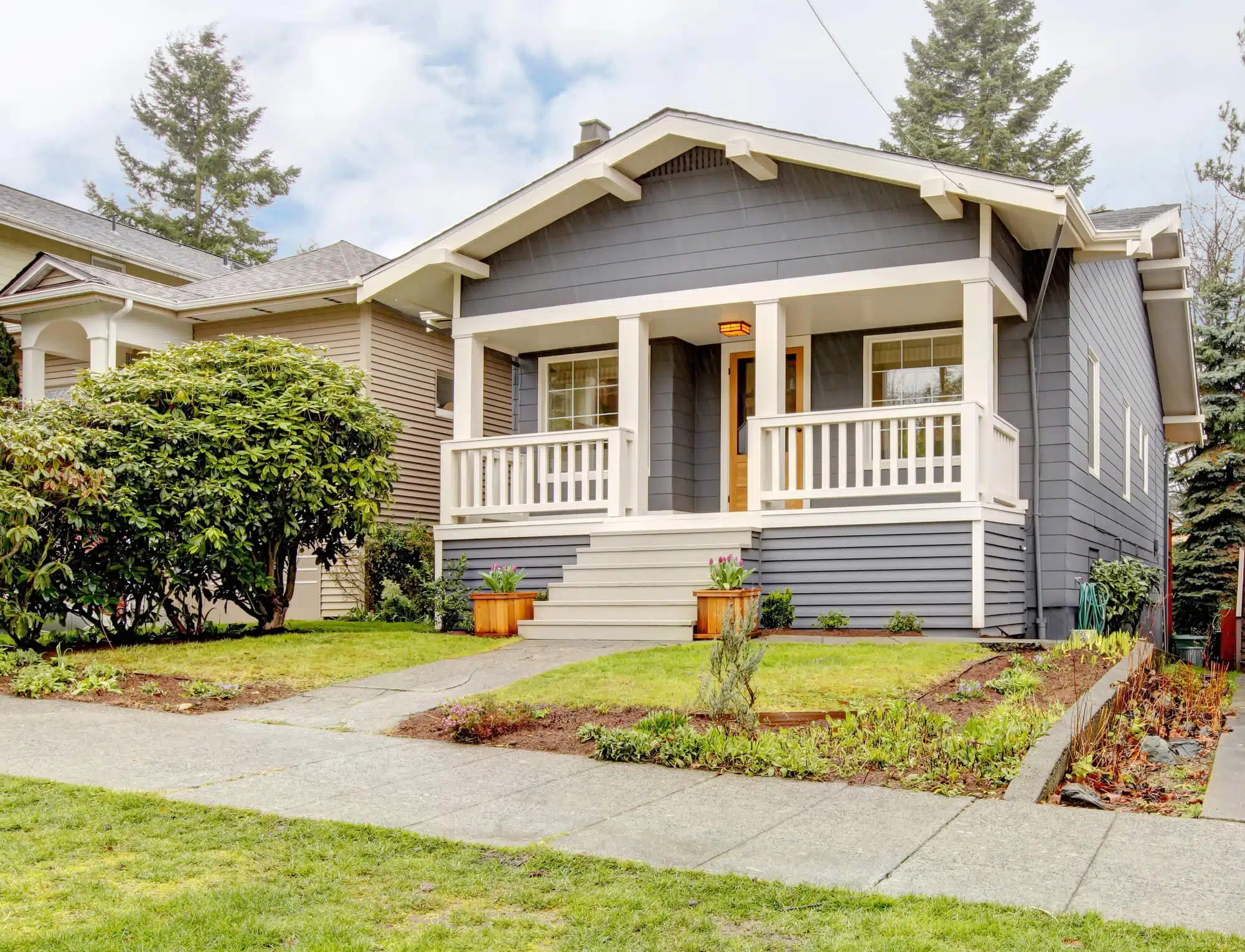 house with mixed siding materials
