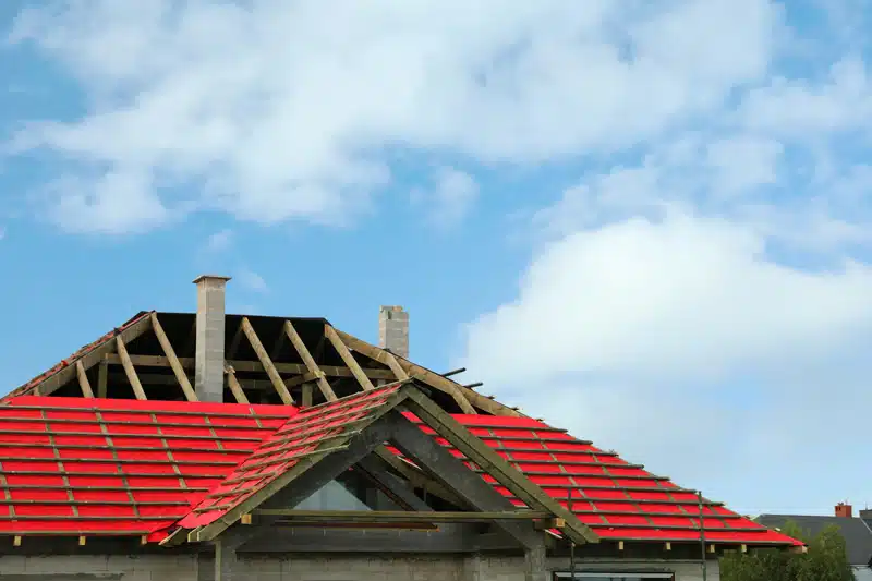Roof replacement in progress on New Orleans home by Big Easy Roofing crew