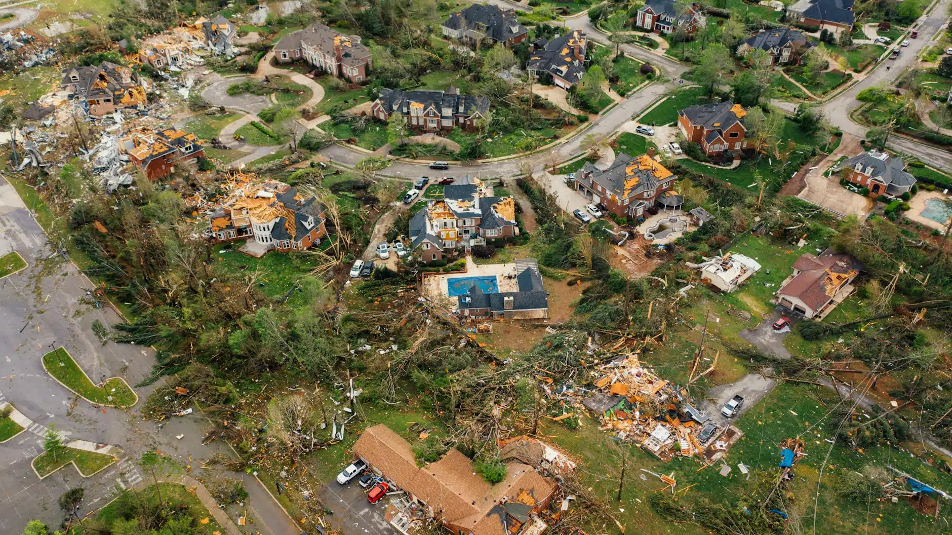 hurricane storm damage to residential roof Louisiana